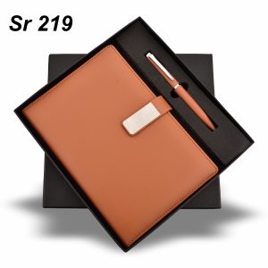 2-in-1 Diary and Pen Gift Set Brown