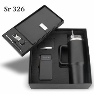 6-in-1 Premium Corporate Gift Set, an executive combo tumbler, diary, pen, keychain, cardholder
