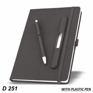 A5 diary elastic closure band, an integrated pen slotholder that doubles as a phone stand