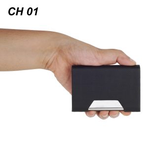 Premium Metal Stainless Steel PU Leather Cardholder CH 01