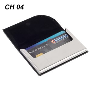 Premium Metal Stainless Steel PU Leather Cardholder CH 04