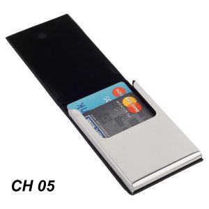 Premium Metal Stainless Steel PU Leather Cardholder CH 05