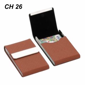 Premium Metal Stainless Steel PU Leather Light Brown CH 26