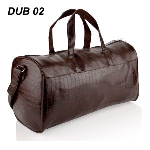 Duffel bag featuring a distinct crocodile-textured lower panel Brow