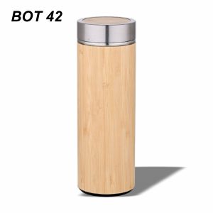 Eco-Friendly Bamboo Water Bottle, Stainless Steel Flask 500 ml