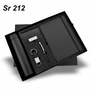 Premium 5-in-1 Gift Set Black(Diary,Pen,CardHolder,Keychain,Tumbler)