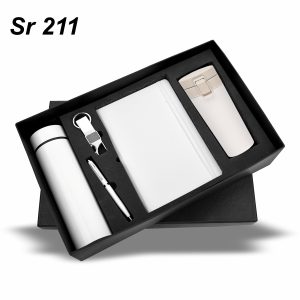Premium 5-in-1 Gift Set White (Diary,Pen,Bottle,Keychain,Tumbler)