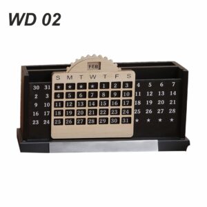 Wooden Perpetual Desk Dalendar