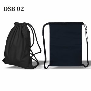 cotton canvas drawstring bag 14x19.7 inches Black