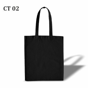 white cotton canvas tote bag featuring long shoulder straps